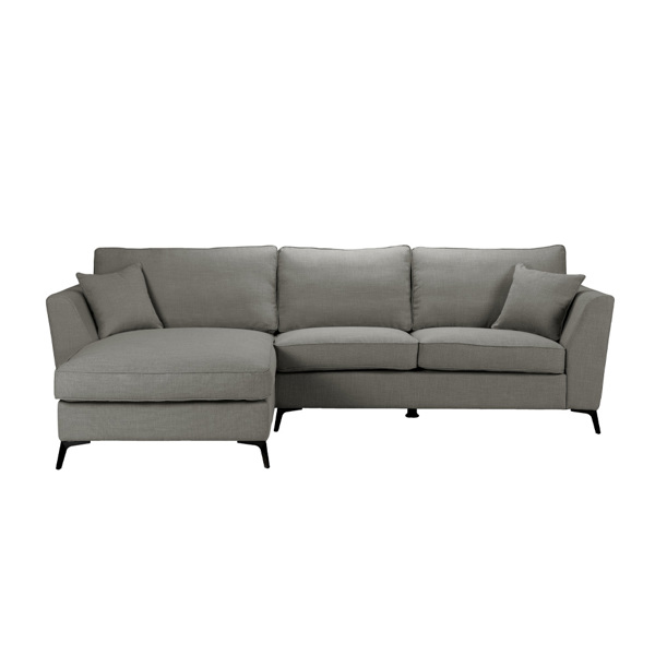 Liberta - Maison BOEL Καναπές Γκρι με Αριστερή Γωνία 280x170x92cm 71-0164